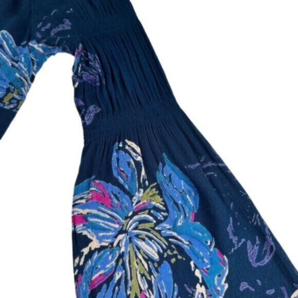 Free People | Blue Floral Tunic Top Sz S - Picture 13 of 14